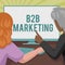 Text showing inspiration B2B Marketing. Internet Concept isometric commerce technology successful a business