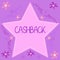Text showing inspiration Cashback. Business overview denoting a form of incentive offered to buyers of certain products
