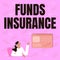 Text showing inspiration Funds Insurance. Business concept Form of collective investment offered an assurance policies