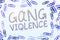 Text showing inspiration Gang Violence. Word Written on infringement of the laws caused by group of criminals and