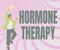 Text showing inspiration Hormone Therapy. Concept meaning use of hormones in treating of menopausal symptoms Gentleman