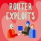 Text showing inspiration Router Exploits. Business approach takes advantage of a security flaw in an application