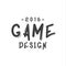 Text sign of game design vector minimalist flat