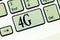 Text sign showing 4G. Conceptual photo Mobile communication standard Wireless internet access at a higher speed