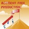 Text sign showing Accident Free Production. Conceptual photo Productivity without injured workers no incidents.