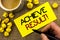 Text sign showing Achieve Result Motivational Call. Conceptual photo Obtain Success Reaching your goals written on Sticky Note Pap
