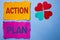 Text sign showing Action Plan. Conceptual photo Strategy Operational Planning Procedure Activity Goal Objective written on Tear Pa