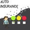 Text sign showing Auto Insurance. Conceptual photo Protection against financial loss in case of accident White Male