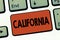 Text sign showing California. Conceptual photo State on west coast United States of America Beaches Hollywood
