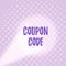 Text sign showing Coupon Code. Conceptual photo ticket or document that can be redeemed for a financial discount Grey