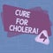 Text sign showing Cure For Cholera. Conceptual photo restoration of lost fluids and salts through rehydration Megaphone