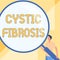 Text sign showing Cystic Fibrosis. Concept meaning a hereditary disorder affecting the exocrine glands Gentleman Drawing
