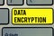 Text sign showing Data Encryption. Conceptual photo Symmetric key algorithm for the encrypting electronic data