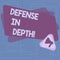 Text sign showing Defense In Depth. Conceptual photo arrangement defensive lines or fortifications defend others
