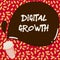 Text sign showing Digital Growth. Business concept early stages of business progress developing a shared vision Colorful