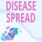 Text sign showing Disease Spread. Business idea Direct transfer of a viral agent through a persontoperson contact Phone