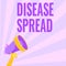 Text sign showing Disease Spread. Conceptual photo Direct transfer of a viral agent through a persontoperson contact