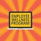 Text sign showing Employee Wellness Program. Conceptual photo Help improve the health of its labor force Laptop Monitor Personal