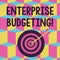 Text sign showing Enterprise Budgeting. Conceptual photo estimated income and expenses associated in business Color Dart