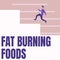 Text sign showing Fat Burning Foods. Word for Certain types of food burn calories as you chew them Gentleman In Suit