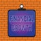 Text sign showing Financial Growth. Conceptual photo increase in finances of an organization or individual Clipboard