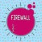 Text sign showing Firewall. Conceptual photo protect network or system from unauthorized access with firewall Asymmetrical uneven