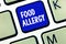 Text sign showing Food Allergy. Conceptual photo Immune system reaction that occurs after eating a certain food
