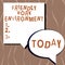 Text sign showing Friendly Work Environment. Concept meaning future city smart, modern, highrise buildings environment