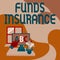 Text sign showing Funds Insurance. Conceptual photo Form of collective investment offered an assurance policies Hand