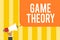 Text sign showing Game Theory. Conceptual photo branch of mathematics concerned with analysis of strategies Man holding megaphone