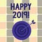 Text sign showing Happy 2019. Conceptual photo New Year Celebration Cheers Congrats Motivational Message.