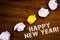 Text sign showing Happy New Year Motivational Call. Conceptual photo Greeting Celebrating Holiday Fresh Start Ideas concepts words