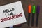 Text sign showing Hello I Am... Onboarding. Conceptual photo telling person that you are on ship or plane Open notebook page jute