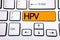 Text sign showing Hpv. Conceptual photo Human Papillomavirus Infection Sexually Transmitted Disease Illness written on Orange Key