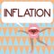 Text sign showing Inflation. Conceptual photo general increase prices and fall purchasing value of money