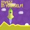 Text sign showing Invest In Yourself. Conceptual photo learn new things or materials thus making your lot better