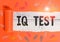 Text sign showing Iq Test. Conceptual photo attempt to measure your cognitive ability huanalysis intelligence Paper clip