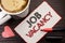 Text sign showing Job Vacancy. Conceptual photo Work Career Vacant Position Hiring Employment Recruit Job written on Sticky Note o
