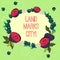 Text sign showing Land Marks City. Conceptual photo Important architecture places in the cities to visit Floral Wreath
