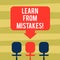 Text sign showing Learn From Mistakes. Conceptual photo keeping track of your most important decisions Blank Space Color