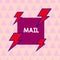Text sign showing Mail. Conceptual photo letters or parcel sent or delivered by means of the postal system Asymmetrical uneven