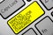 Text sign showing Make No Apologies For Setting High Standards. Conceptual photo Seeking quality productivity Keyboard yellow key