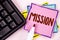 Text sign showing Mission. Conceptual photo Corporate goal Important Assignment Business purpose and focus written on Pink Sticky