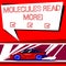 Text sign showing Molecules Read More. Conceptual photo smallest amount of chemical Atom particle mite Car with Fast