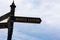 Text sign showing Mostly Cloudy. Conceptual photo Shadowy Vaporous Foggy Fluffy Nebulous Clouds Skyscape Road sign on