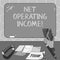 Text sign showing Net Operating Income. Conceptual photo Annual income generated after deducting all expenses Mounted