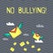 Text sign showing No Bullying. Conceptual photo Forbidden Abuse Harassment Aggression Assault