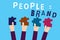 Text sign showing People equal Brand. Conceptual photo Personal Branding Defining personality through the labels