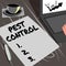 Text sign showing Pest Control. Business idea Killing destructive insects that attacks crops and livestock Laptop