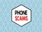 Text sign showing Phone Scams. Conceptual photo use of telecommunications for illegally acquiring money Seamless Pattern